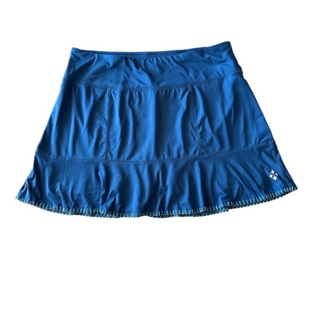 Jofit Blue Athletic Tennis Golf Skort XL Stitched Hem Activewear Pickle Ball